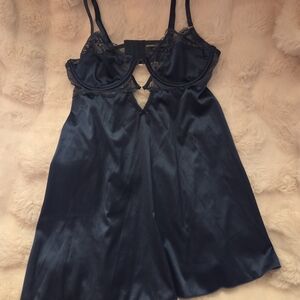 Satin And Lace Babydoll Lingerie